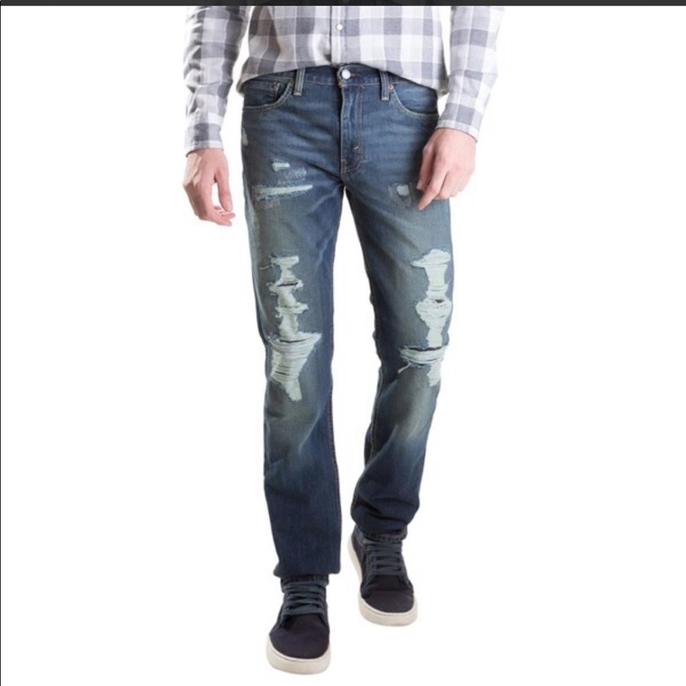Levi’s 511 Slim Fit Distressed Blue Jeans Size 38